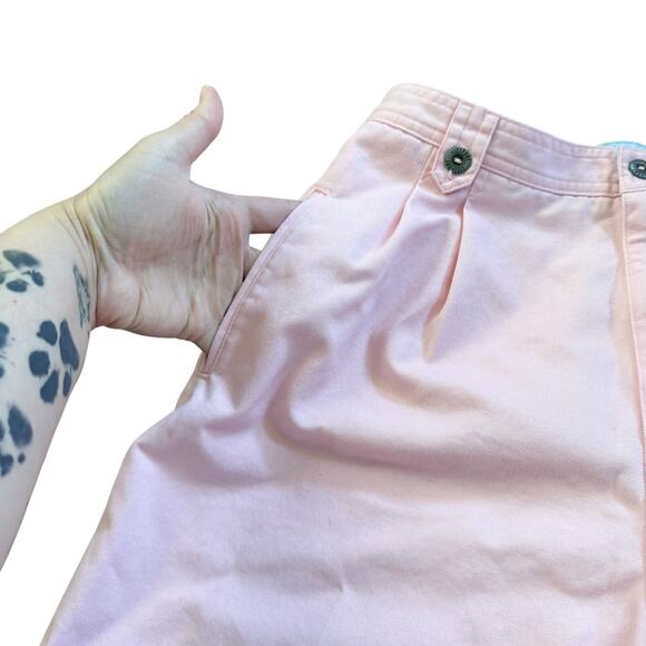 VTG Liz Sport Pink High Waisted High Rise Mom Shorts Pleated Size 12 Petite 12P - Picture 4 of 16